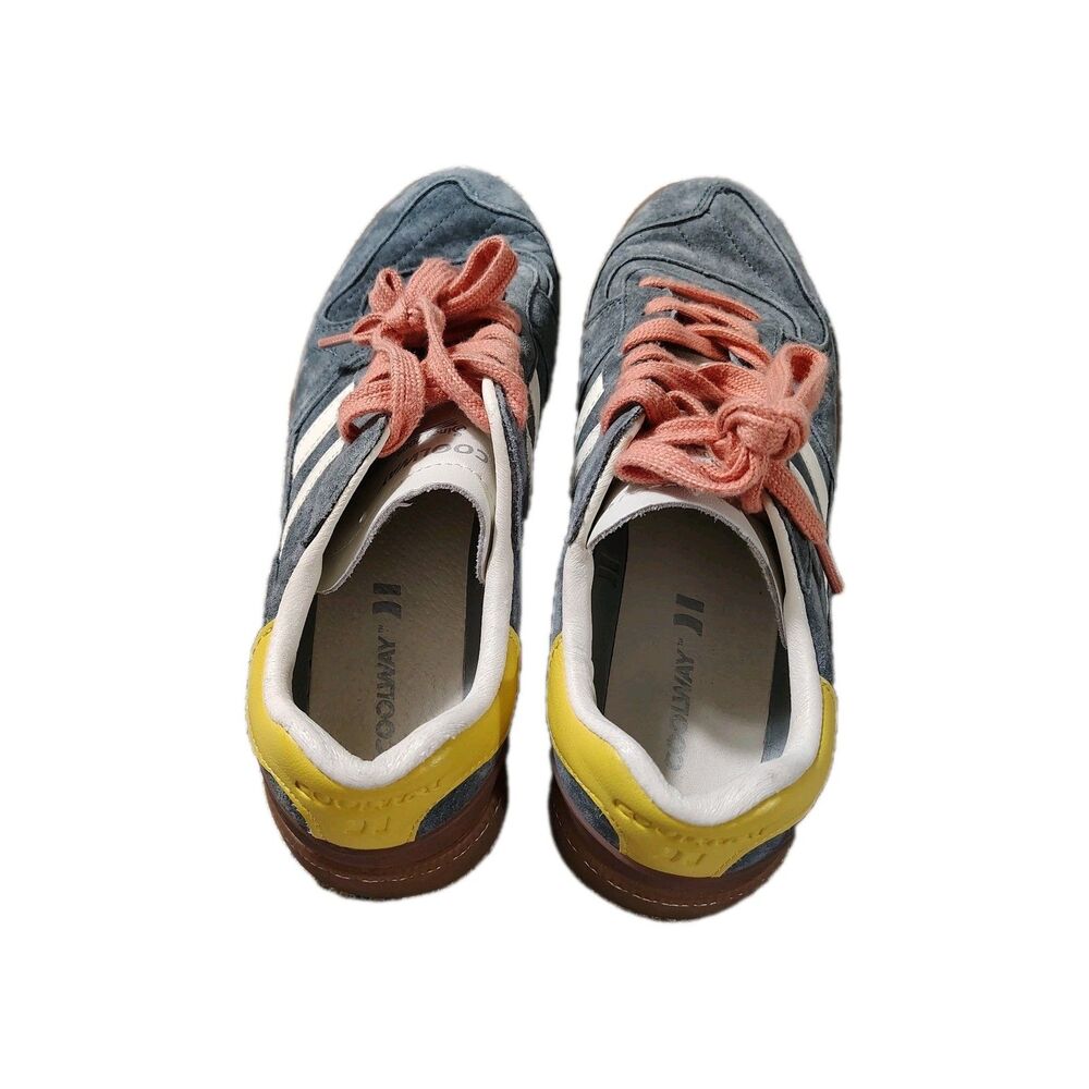 Coolway Goal Blue Coral Yellow Suede Shoes Sneakers Women's Size 10 - Picture 8 of 12
